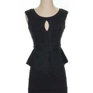 NWT Wow Conture Chic Black Peplum Dress